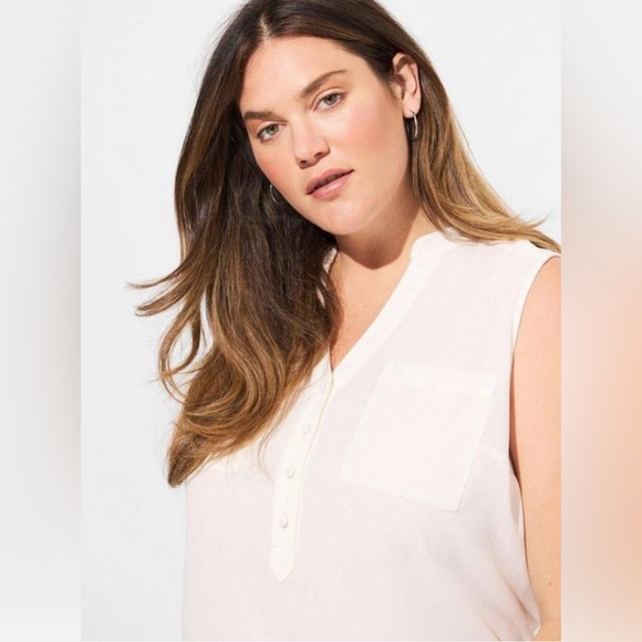 NWT Torrid Harper Linen Tank size 3 - Picture 4 of 6